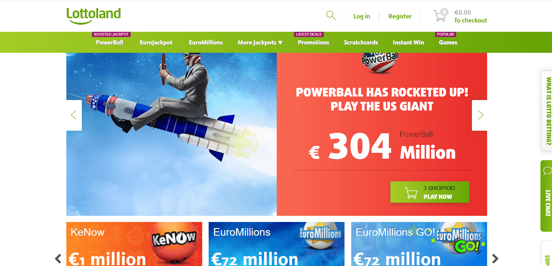 Powerball lottery home official page